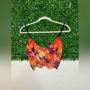 Garage Floral Multicolor Women's Top Size Large